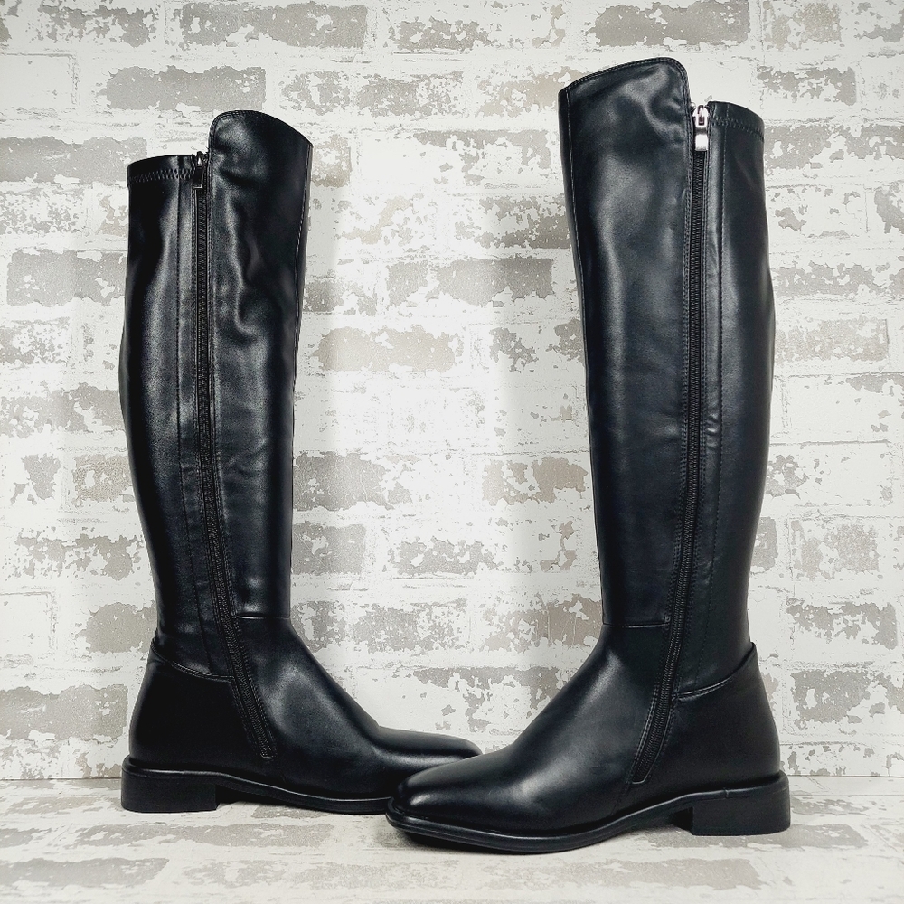 New TORGEIS Women’s Square Toe Black Knee High Boots i174 - Picture 5 of 11